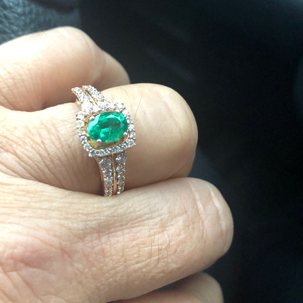 Le vian emerald ring 7 rose gold